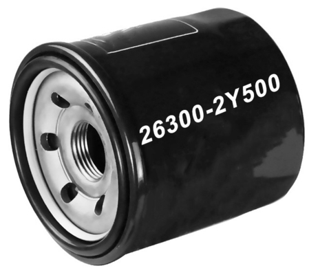 OE 26300-02501 Hyundai 26300 2Y500 için Metal Ve Filtre Kağıdı Malzeme Yağ Filtresi